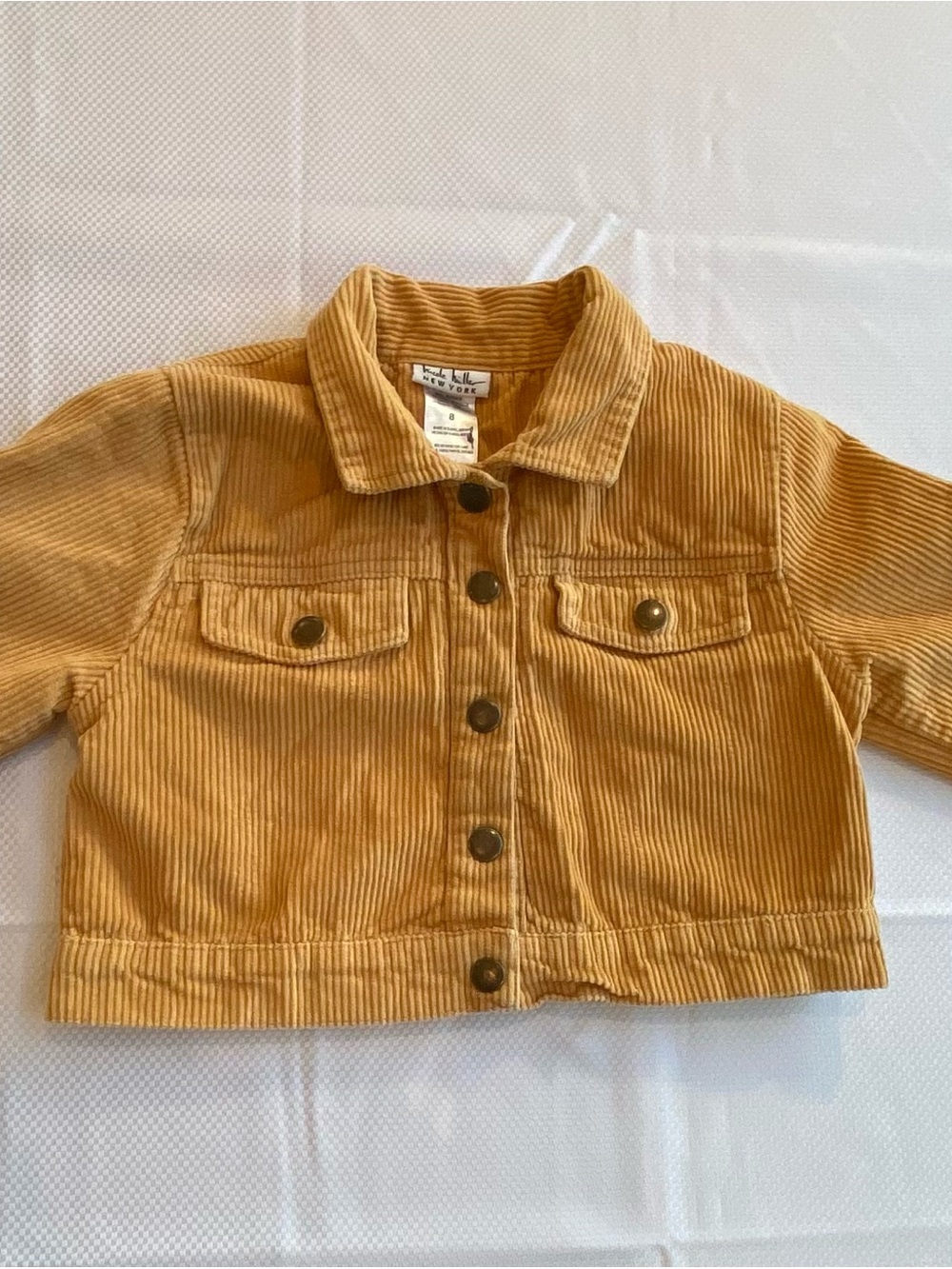 Nicole Miller Kids Corduroy Jean Jacket in Mustard